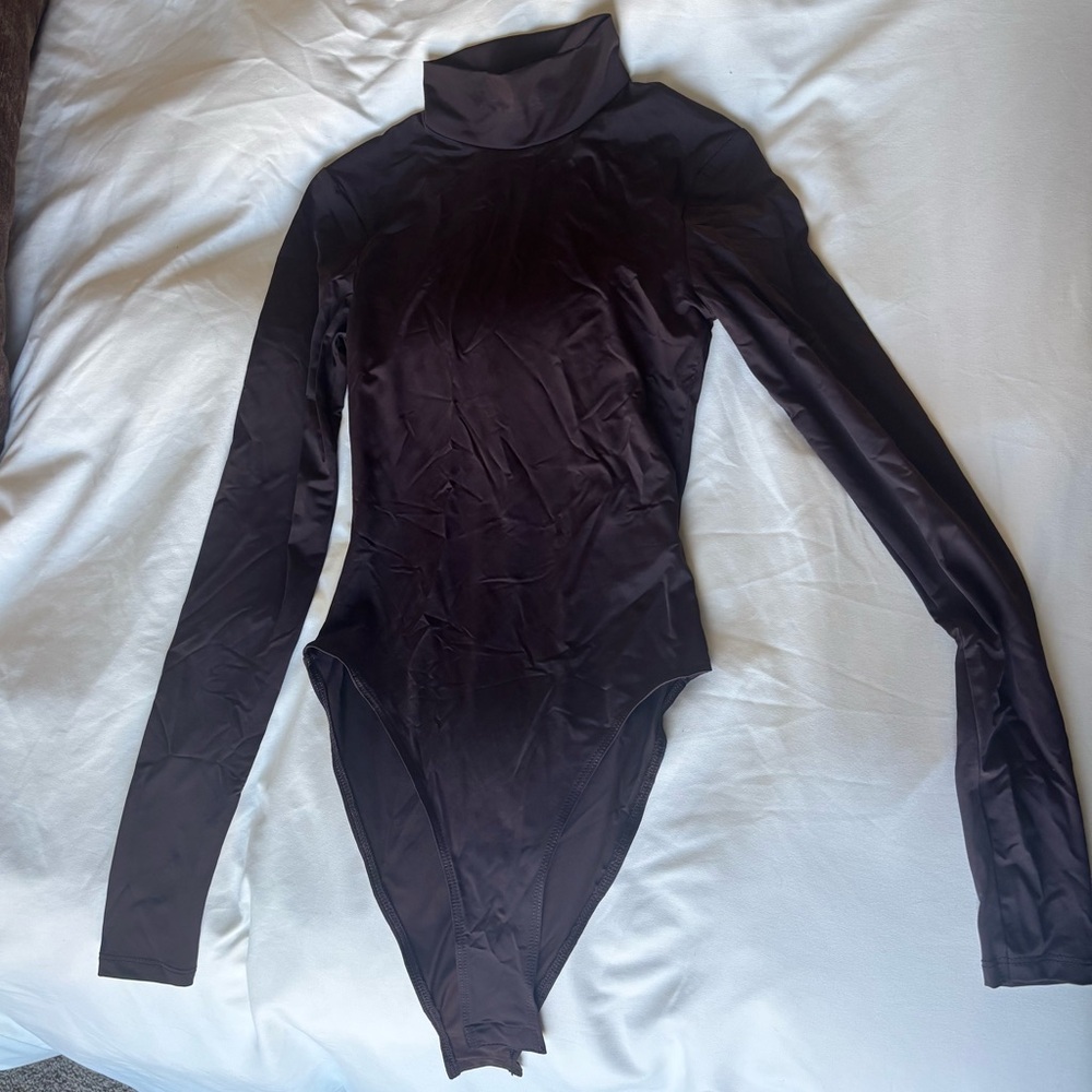 Espresso Long Sleeve Turtleneck Bodysuit